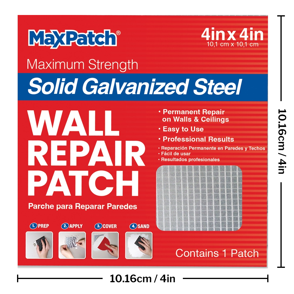 MaxPath solid metal wall repair patch envelope dimensions