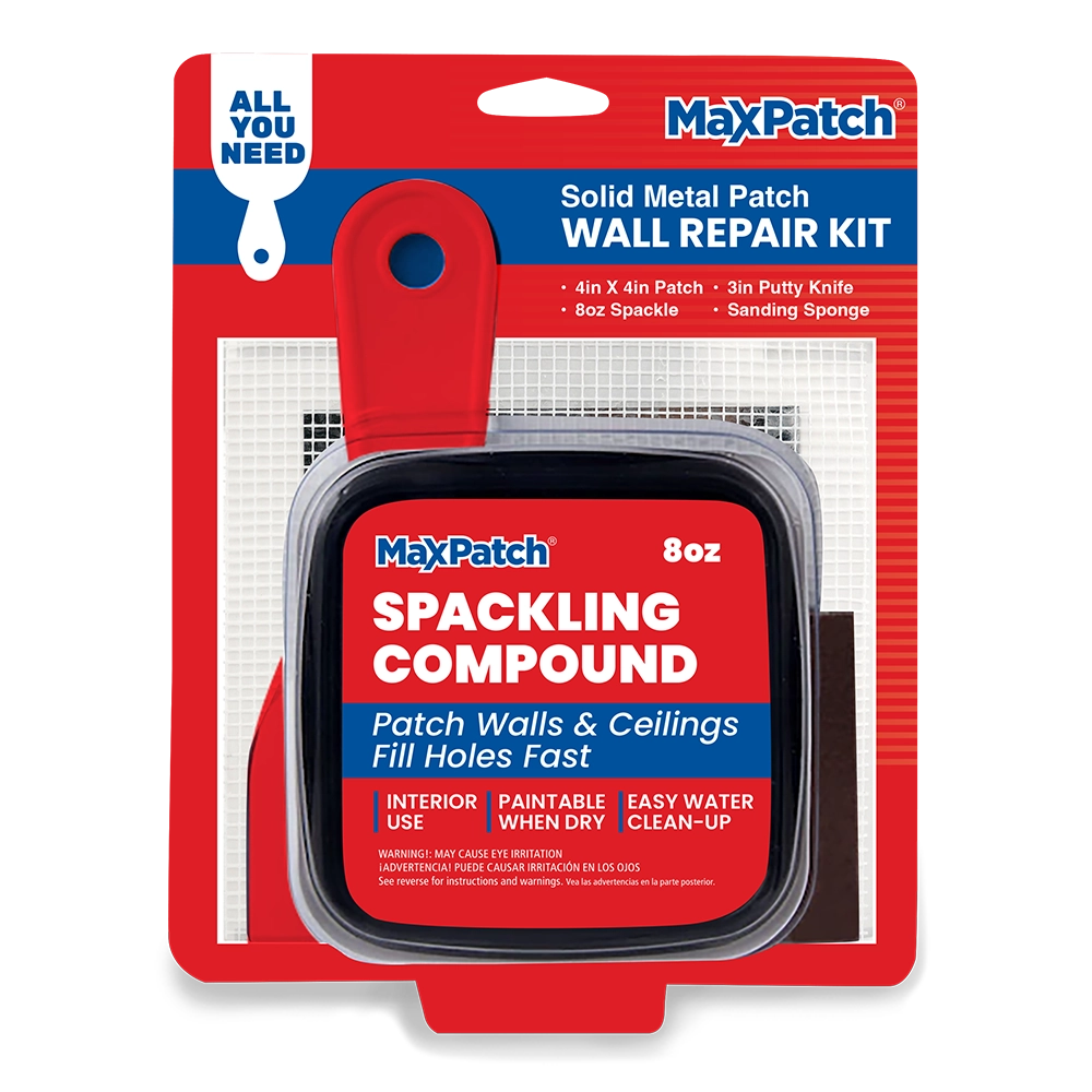 MaxPatch 4 Piece Wall Repair Kit Solid Metal Patch